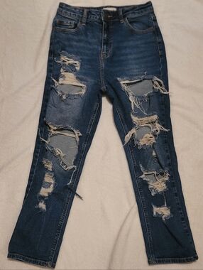Cello Jeans SZ 5 Skinny Jeans Ripped Distressed Open Slim Medium Wash High waist